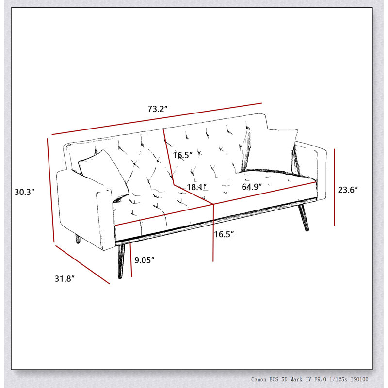 Futon-lit convertible pliant, canapé-lit pour un espace de vie compact