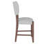 4 chaises de bar Mid-Century grises modernes avec - lin et repose-pieds confortable pour la décoration du salon