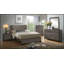 Table de chevet contemporaine 1 pièce deux tons gris antique mobilier de chambre