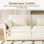 Canapé modulaire en chenille beige 75,3 pouces, livré avec 6 coussins pour le salon et le bureau-132945546