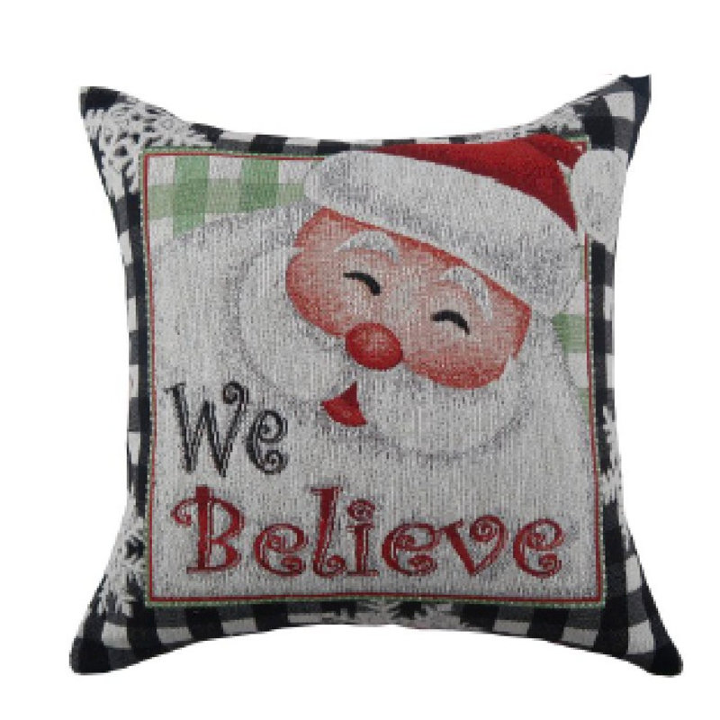 Housse et insert de coussin carré Santa We Believe