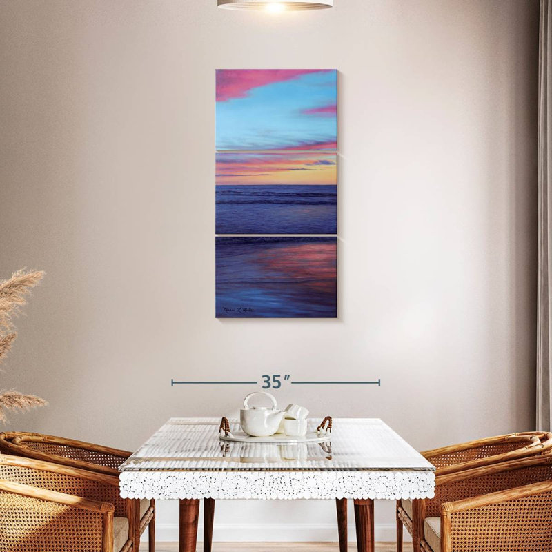 Seascapes, Californie, coucher de soleil, H 44 po x l 21 po
