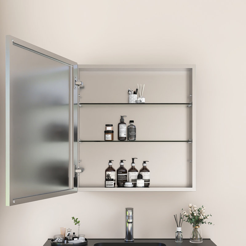 Pharmacie rectangulaire avec miroir, 24"