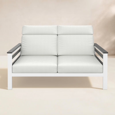 Townsend Metal Outdoor Loveseat With Sunbrella Cushion