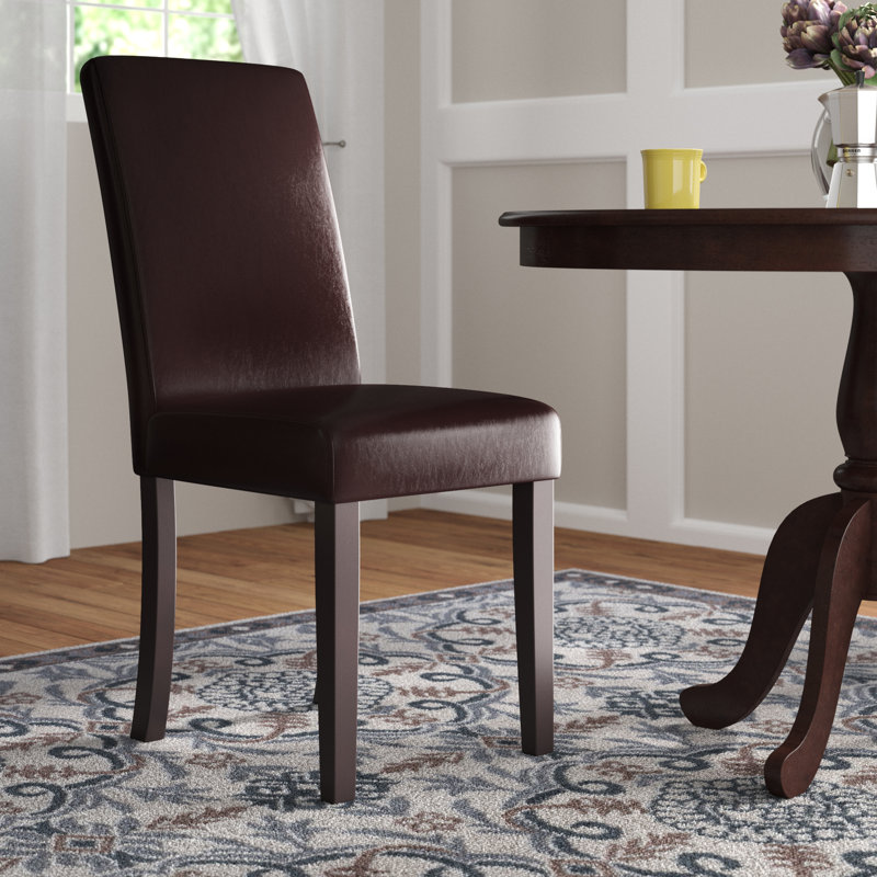Arruda Panel Back Parsons Chair, Brown