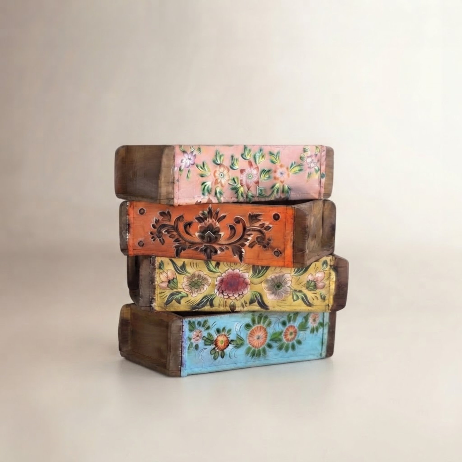 4-Piece Reclaimed Wood Storage Containers