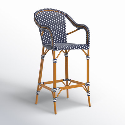 Popplewell 46.5'' Aluminum Outdoor Bar Stool