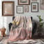 Jeté Boho teinté de rose - 1 pièce Sherpa Premium-1292915843