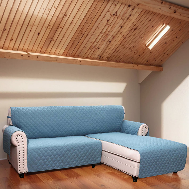 Housse de canapé réversible en forme de L - Housse de canapé modulaire Protection and Elegance, H 137 po x l 174 po