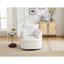 Chaise pivotante rembourrée en velours côtelé-760106808