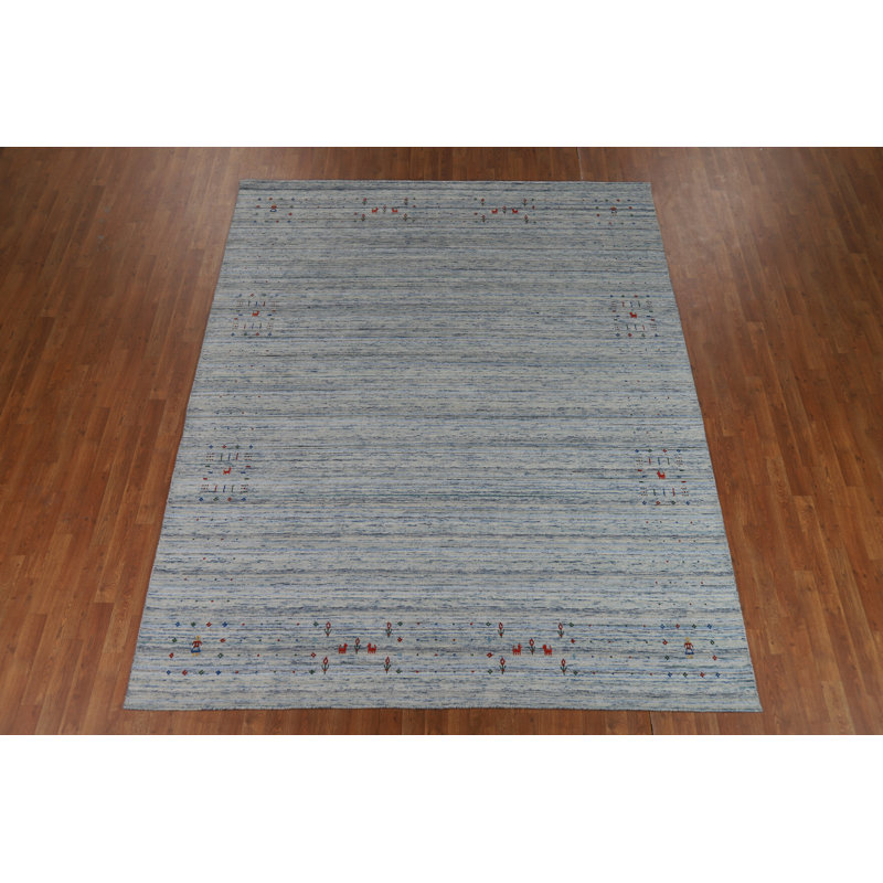 Striped Gabbeh Oriental Area Rug