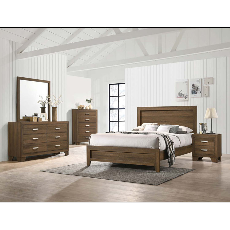 Miquell Nightstand, Oak Finish
