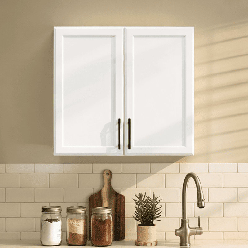 Armoire murale à lessive 24 po, Blanc