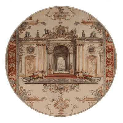 Machine Washable French Brown Area Rug