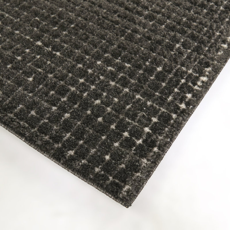 Tapis texturé gris anthracite Hestia, Rectangle 5 pi 3 po x 7 pi