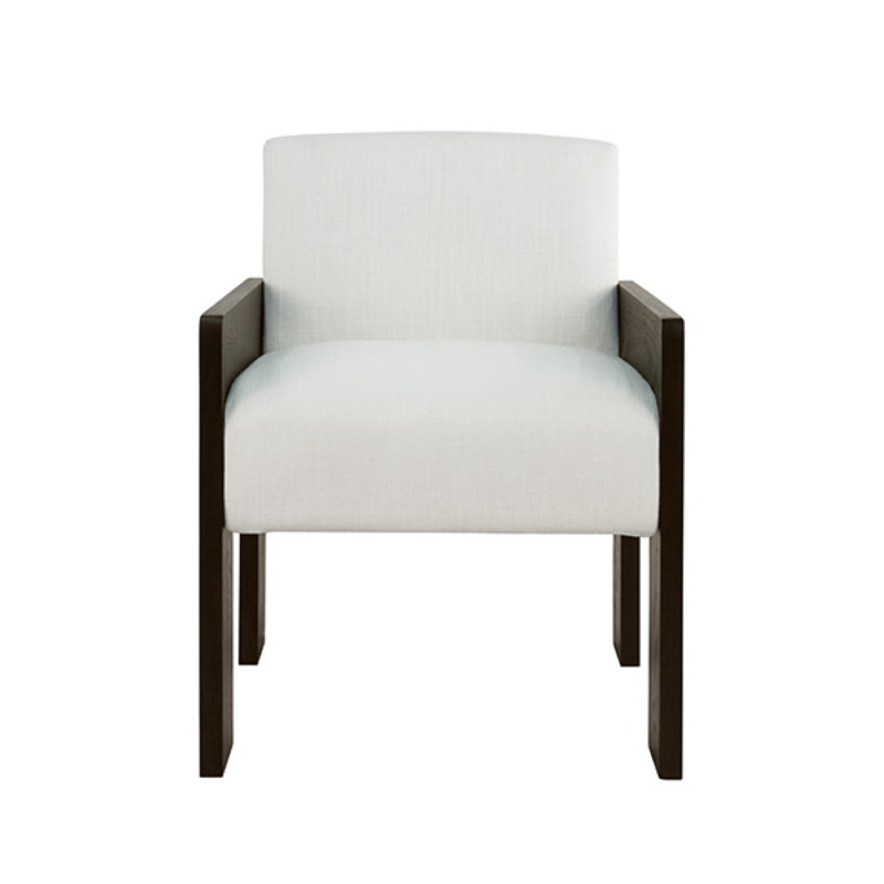 Astor Linen Armchair, Espresso Oak