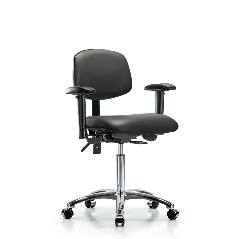 Chaise de travail Ladacia, Gris foncé, Oui