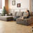 Boneless 107" L-Shaped Sofa With Ottoman