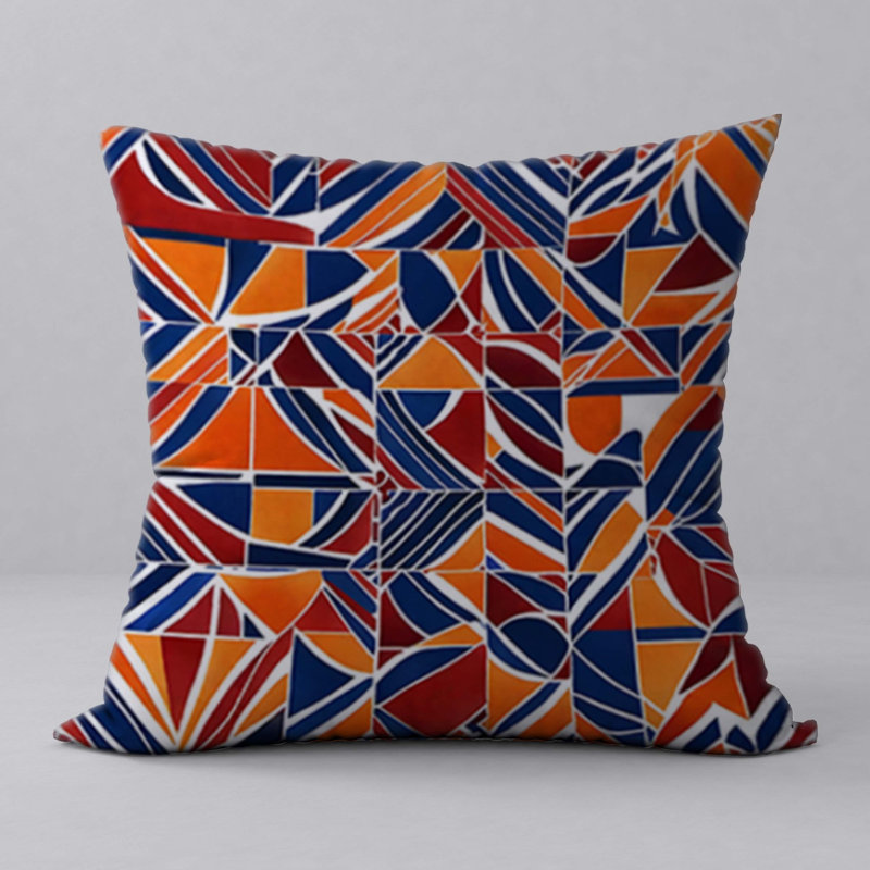 Abstract Reversible Throw Pillow