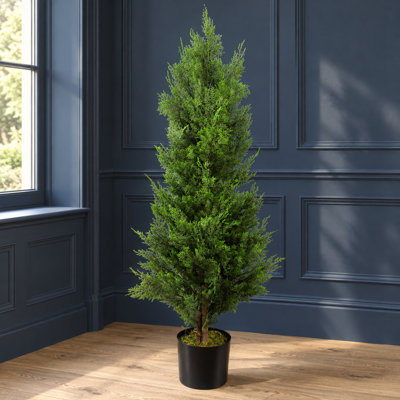 120Cm Artificial Cypress Topiary in Pot