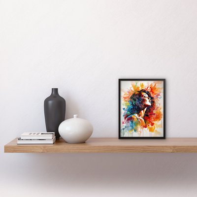 Woman With Synesthesia Listening To Rainbow Colour Music - Single Picture Frame Print