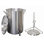 Très grand lit King Kooker Pot à dinde en aluminium avec robinet de vidange, couvercle, support de levage et crochet de levage