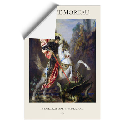 St George And The Dragon by Gustave Moreau - No Frame Print