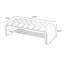Banc de rangement en cuir orange pour la chambre et le vestibule-112135600-112135604