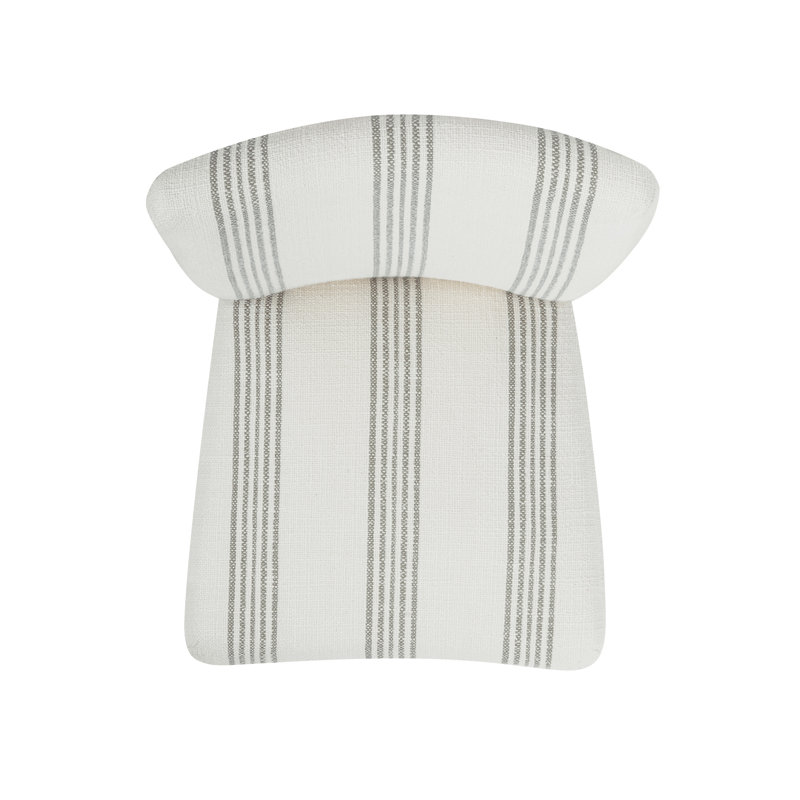 Neena Upholstered Parsons Dining Chairs, Brown Stripe/Cream Woven
