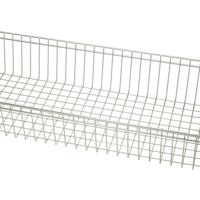 TRINITY EcoStorage 5-Tier NSF Steel Wire Shelving w/ Baskets and Wheels(30 in. W x 14 in. D), Chrome