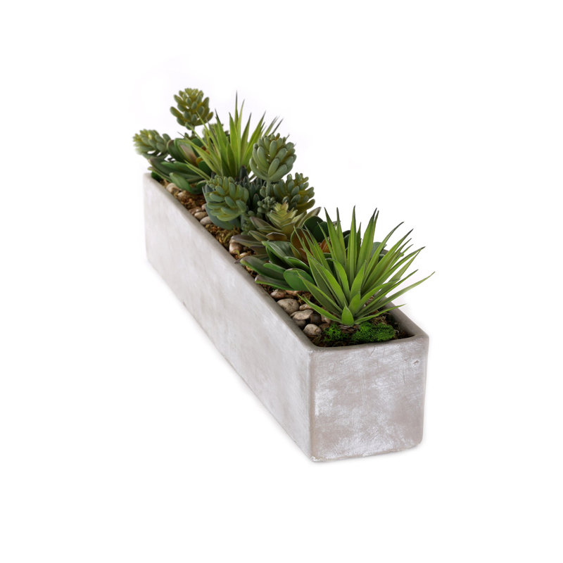 Faux Succulent in Planter