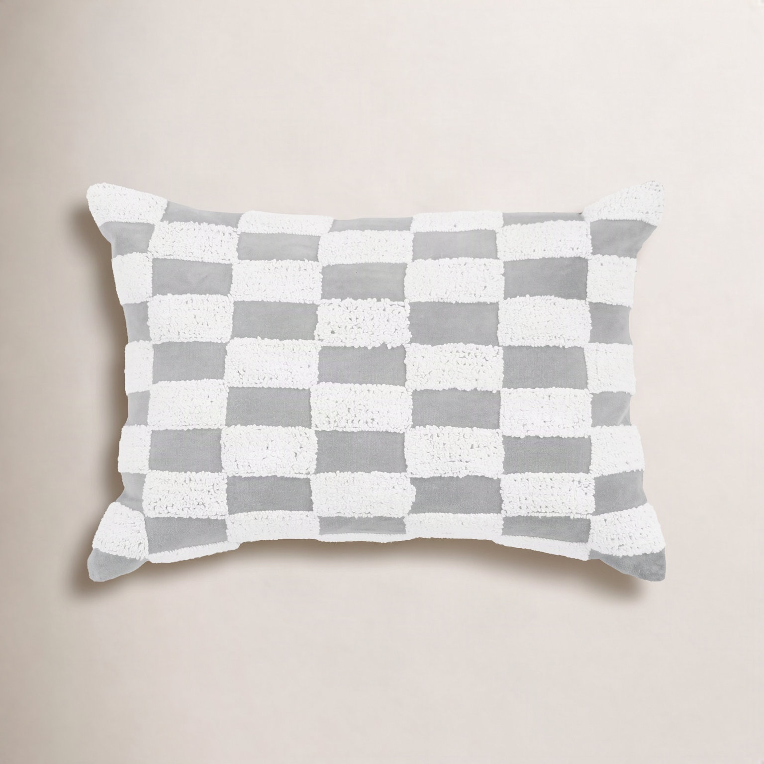 20" x 14" Cotton Throw Pillow, Down Blend, Blue/Natural