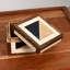 Decorative Keepsake Box, Compact Handmade Square Organizer For Dresser Desk Shelf