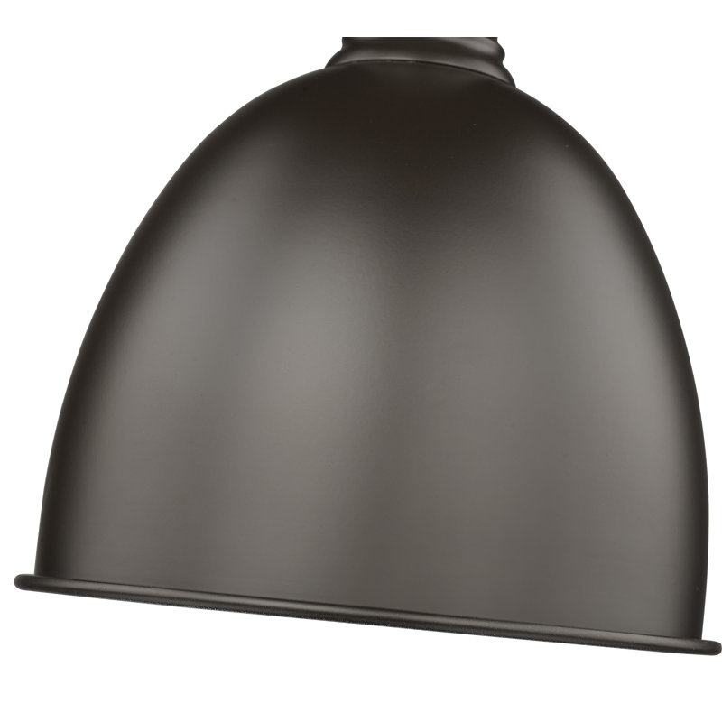 Luminaire suspendu 1 lumière Waldon Sawyer, Bronze, H 10 po x l 8,25 po