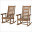 Chaises à haut dossier et chaises berçantes d'extérieur 2 pièces-1077590105