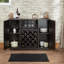 Charmante armoire à vin espresso pour un rangement et une présentation élégants
