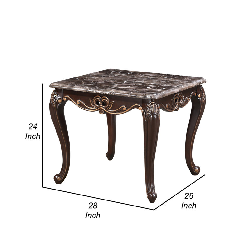 Cona Marble Top End Table
