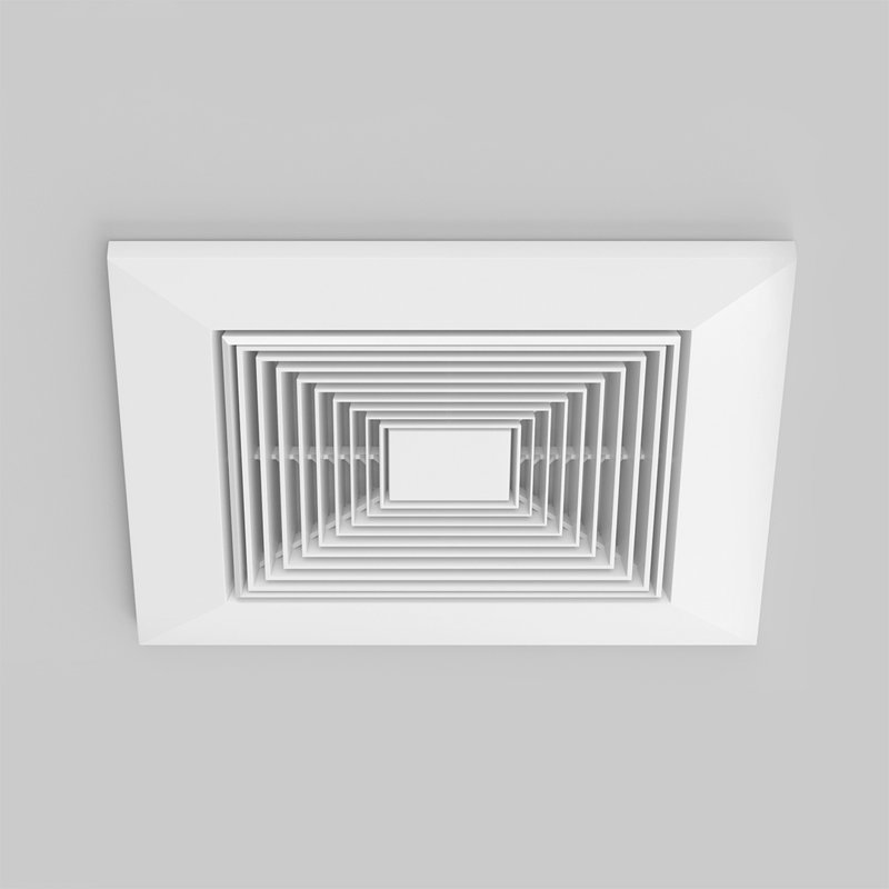 Ventilateur de salle de bain carré 12 pouces - 110 CFM