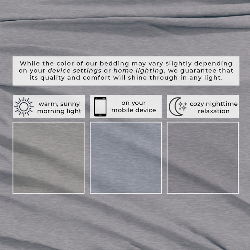 Ultra-Soft Cotton Heathered Melange Jersey Knit Sheet Set, Queen with 2 Pillowcases, Sky Blue