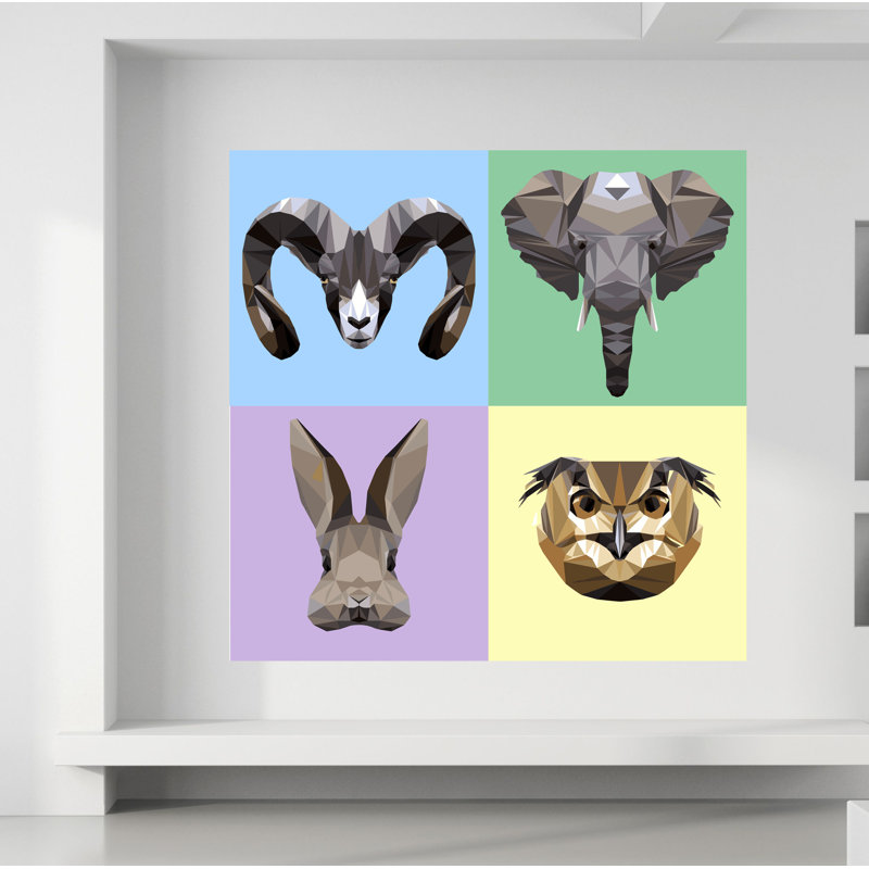 Animals Wall Decal, 46" H x 46" W