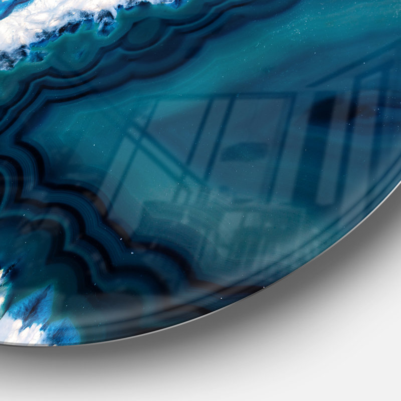 «Blue brésilien Geode», impression sur métal, H 11 po x l 11 po x P 1 po