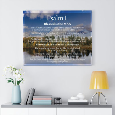 Way To Righteousness Psalm 1 Christian Wall Art Bible Verse Print Ready to Hang