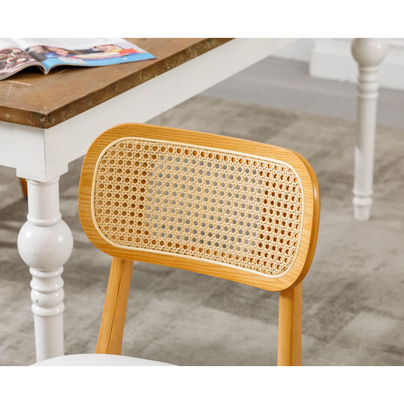 Almudena 47cm H Foam Padding Upholstered Side Chair, White