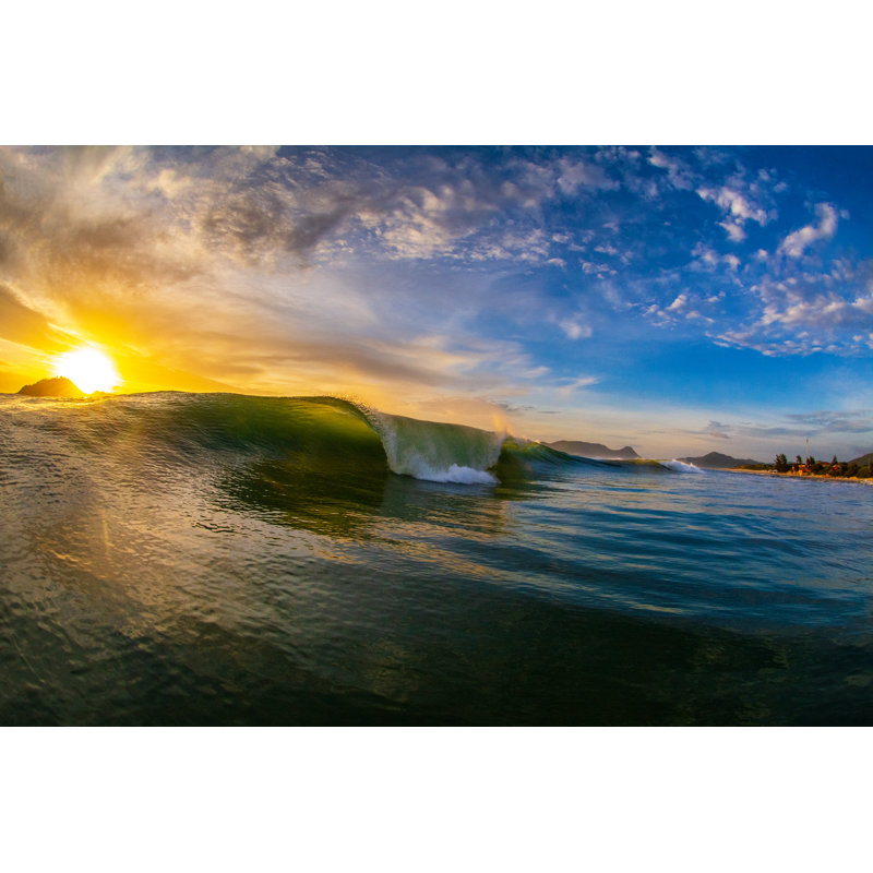 Wave Breaking by Christian Herzog - Wrapped Canvas Print, 81cm H x 122cm W
