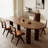 Nut-brown Oval Solid Wood Dining table-720276603
