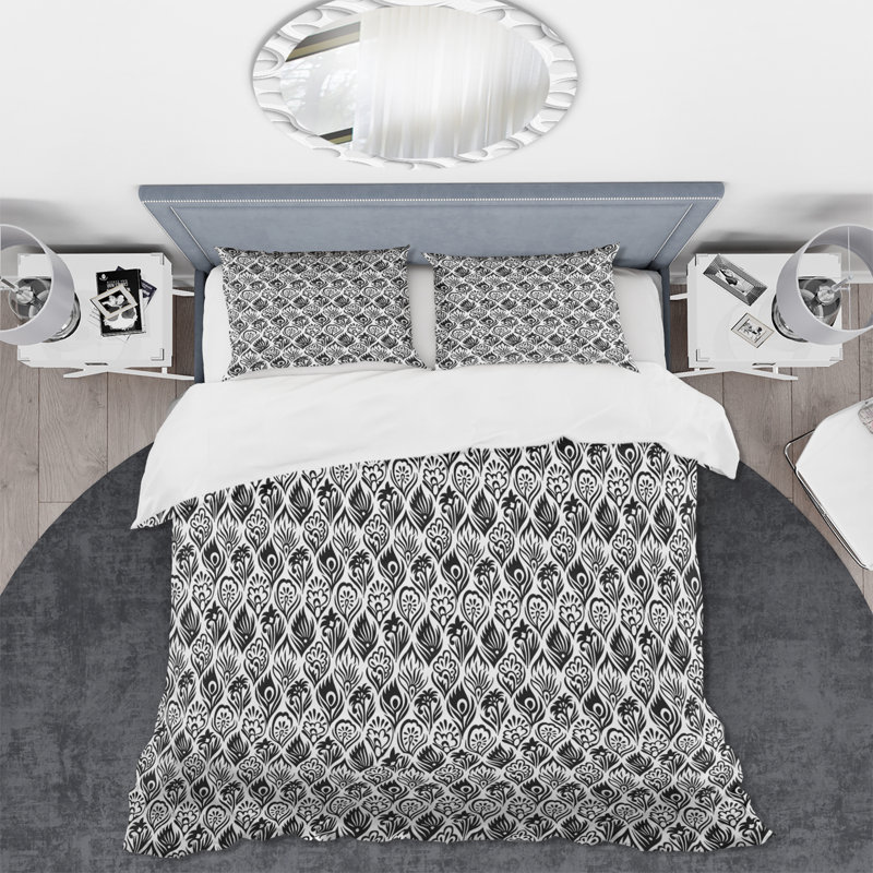 Ensemble de housse de couette en microfibre Pompei, Housse de couette très grand + 2 très grandes ta