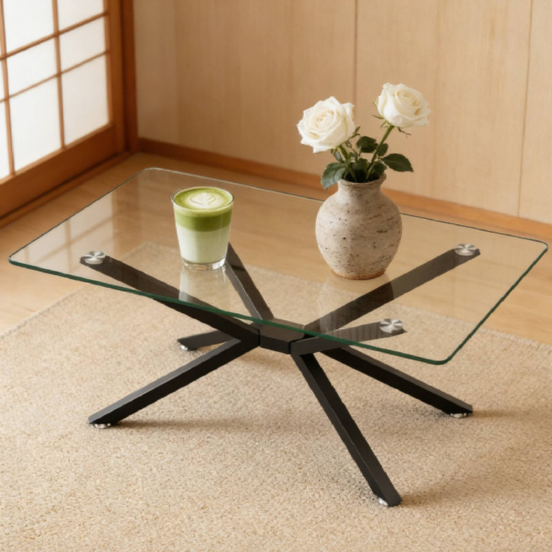 Table basse 39,37 po, Clair, Noir
