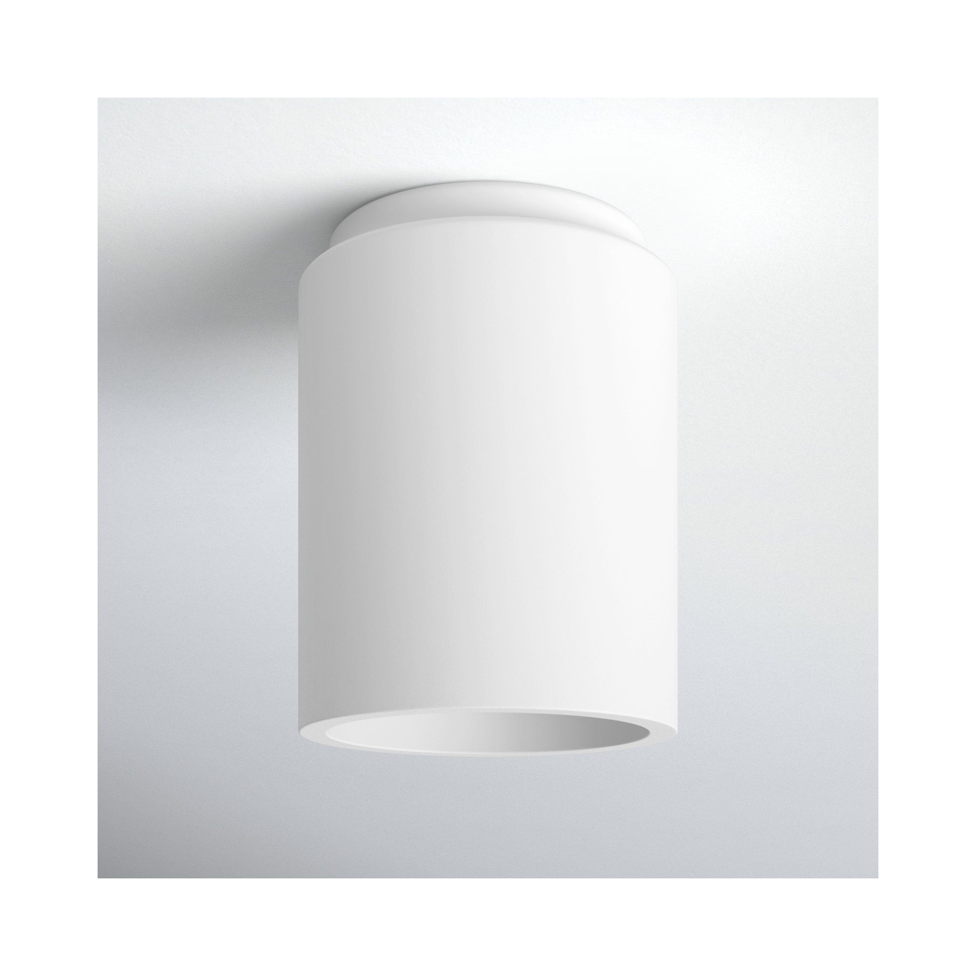 Sumatra Single Light Ceramic Flush Mount, Matte White, Incandescent (Not Included)