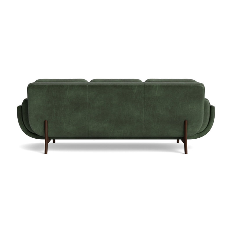 Sofa en cuir Regatta 90, H 33 po x l 90 po x P 34 po, Terre de Sienne, Bedford - Evergreen