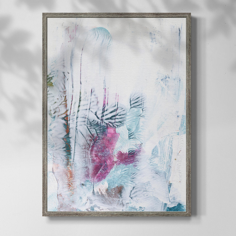 Magneta Coral I, reproduction encadrée - bois massif, H 15 po x l 12 po